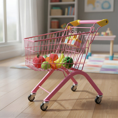 Carrito Metal Supermercado Juguete Para Niños