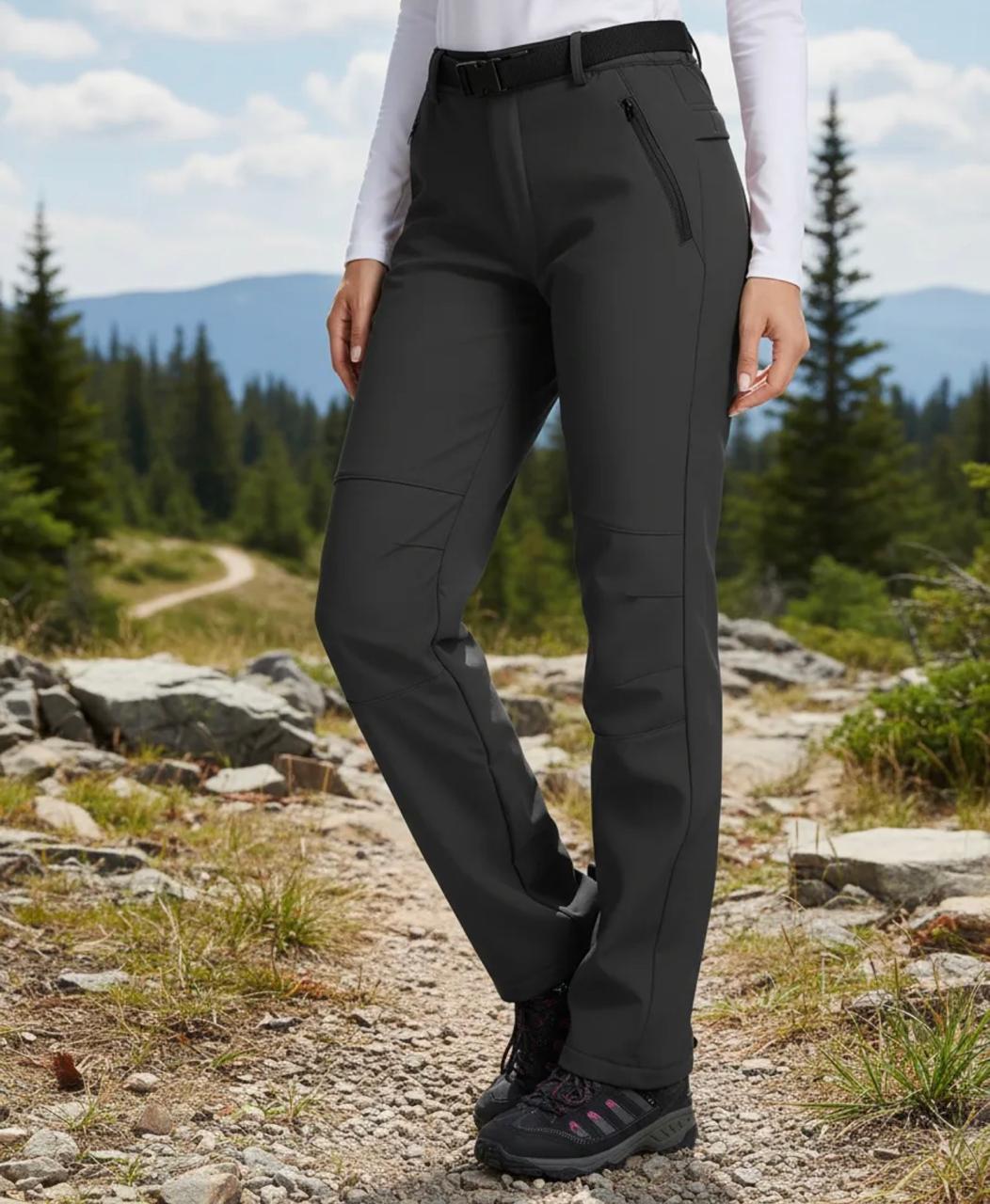Pantalón Softshell Mujer Outdoor Térmico Impermeable Polar
