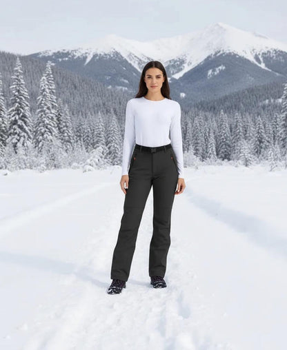 Pantalón Softshell Mujer Outdoor Térmico Impermeable Polar