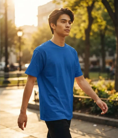 Polera Manga Corta Hombre 98% algodón Con 2% Spandex Premium