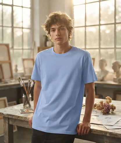 Polera Manga Corta Hombre 98% algodón Con 2% Spandex Premium